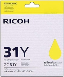 [GC31Y] Ricoh GC31Y Amarillo Cartucho de Gel Original - 405691 (1.900 Páginas)