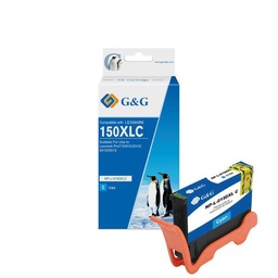 [GG-150XLC] G&amp;G Lexmark 150XL Cyan Cartucho de Tinta Generico - Reemplaza 14N1615E/14N1642E/14N1608E (14.4 ml)
