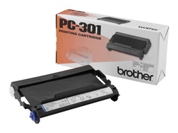 [PC301] Brother PC301 Cartucho y Rollo de Transferencia Termica Original - 1 Rollo (235 Páginas)