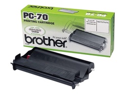 [PC70] Brother PC70 Cartucho y Rollo de Transferencia Termica Original - 1 Rollo (144 Páginas)
